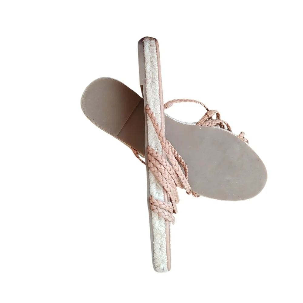 Madewell Tan Braided Leather Sandals